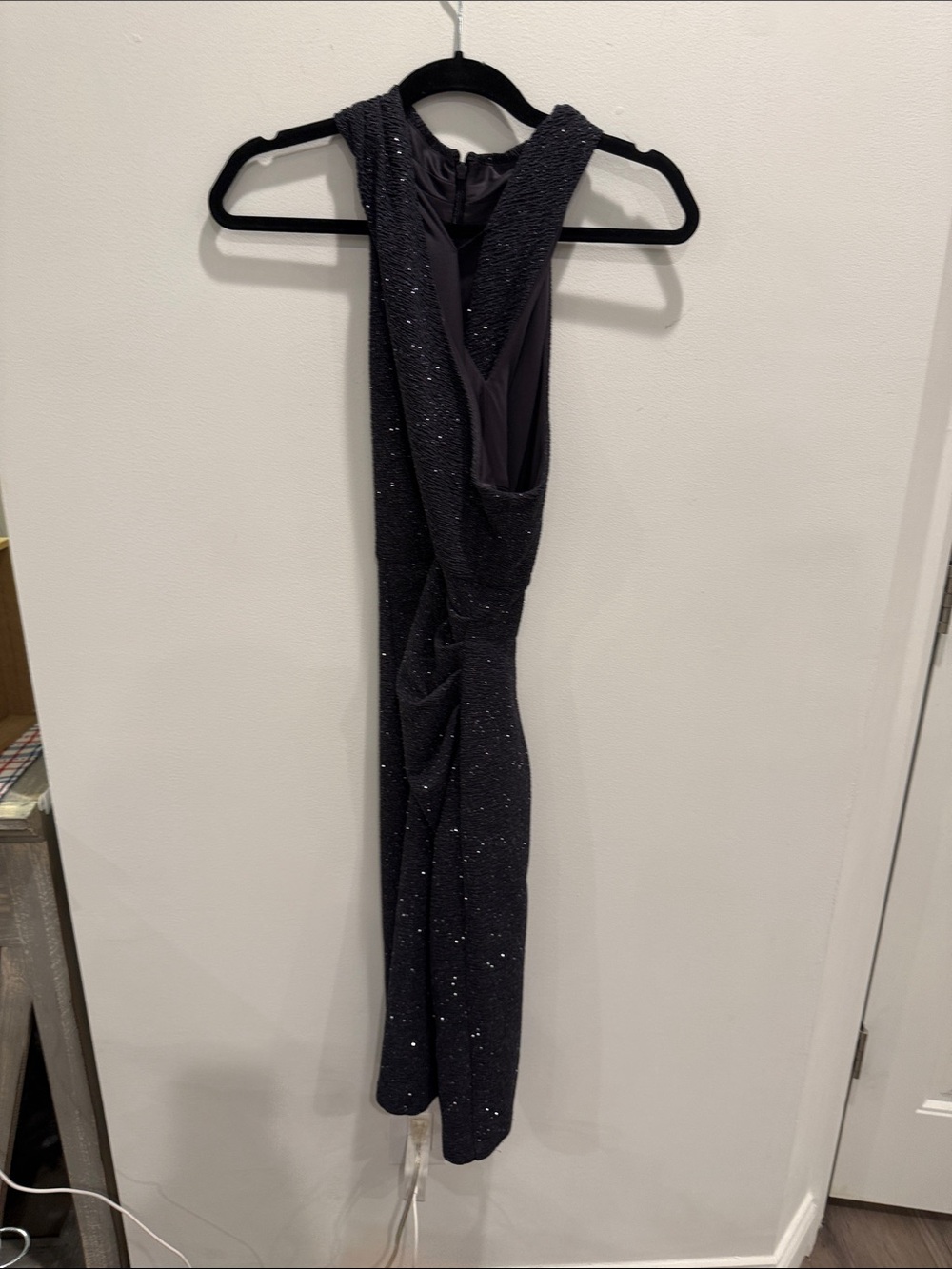 Eliza J Black Sparkle Sleeveless Jumpsuit